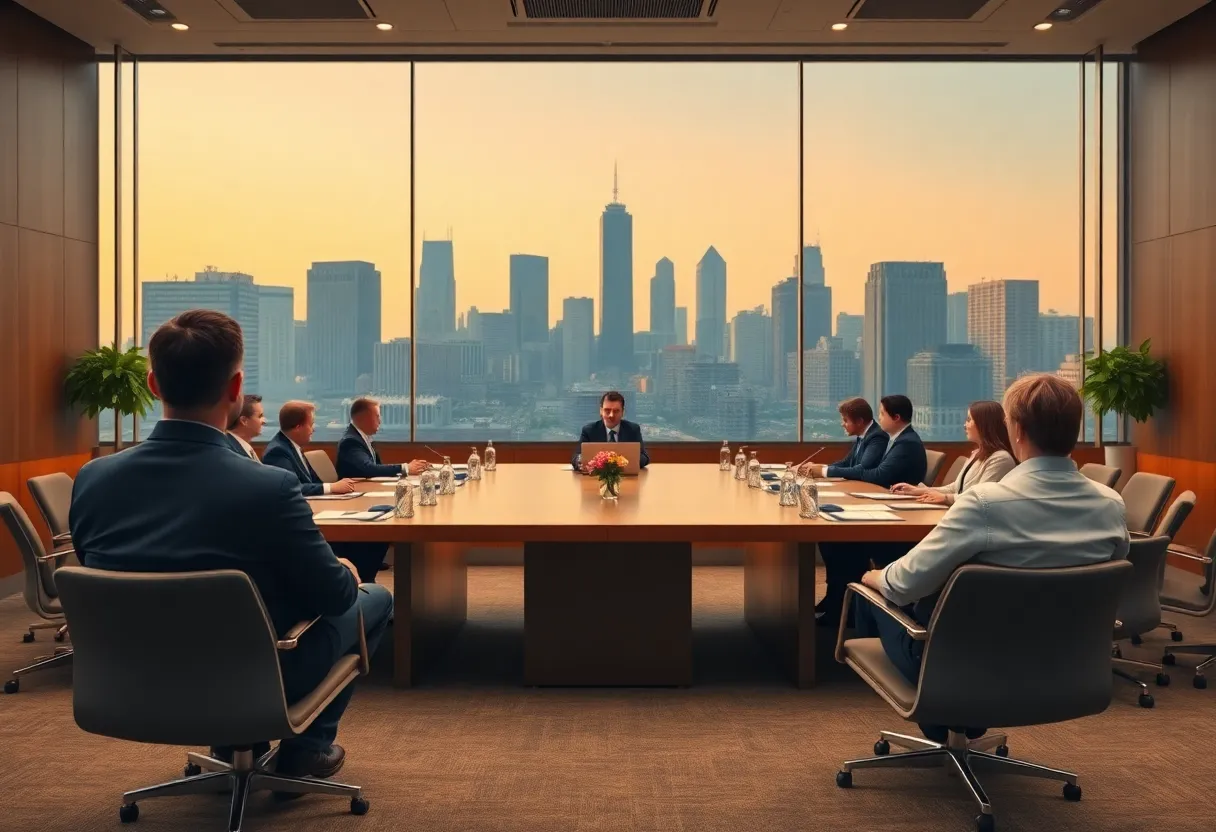 Meeting room signifying leadership and integrity changes in UAW.