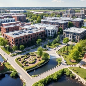 Rendering of the Water Street redevelopment area in Ypsilanti
