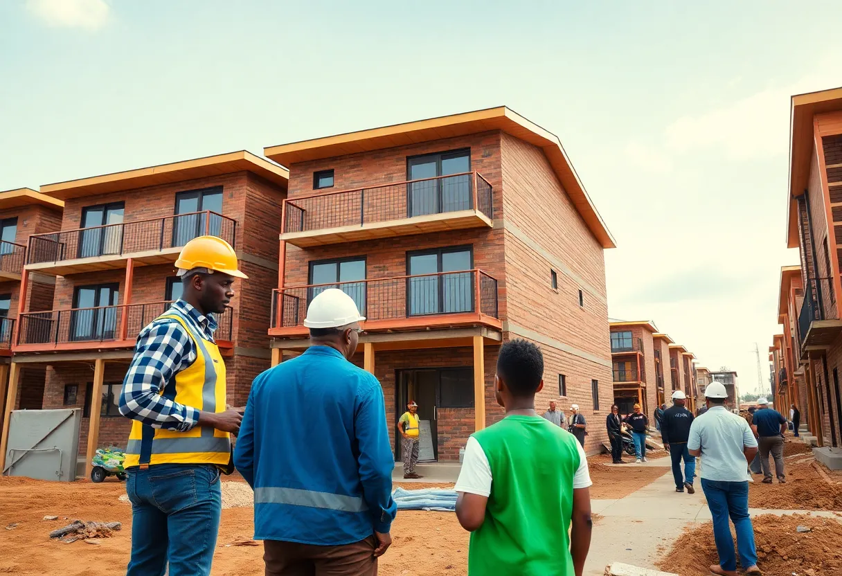 Construction of affordable housing units in Detroit, Michigan