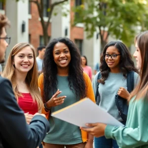 Students discussing free speech and academic rights on campus