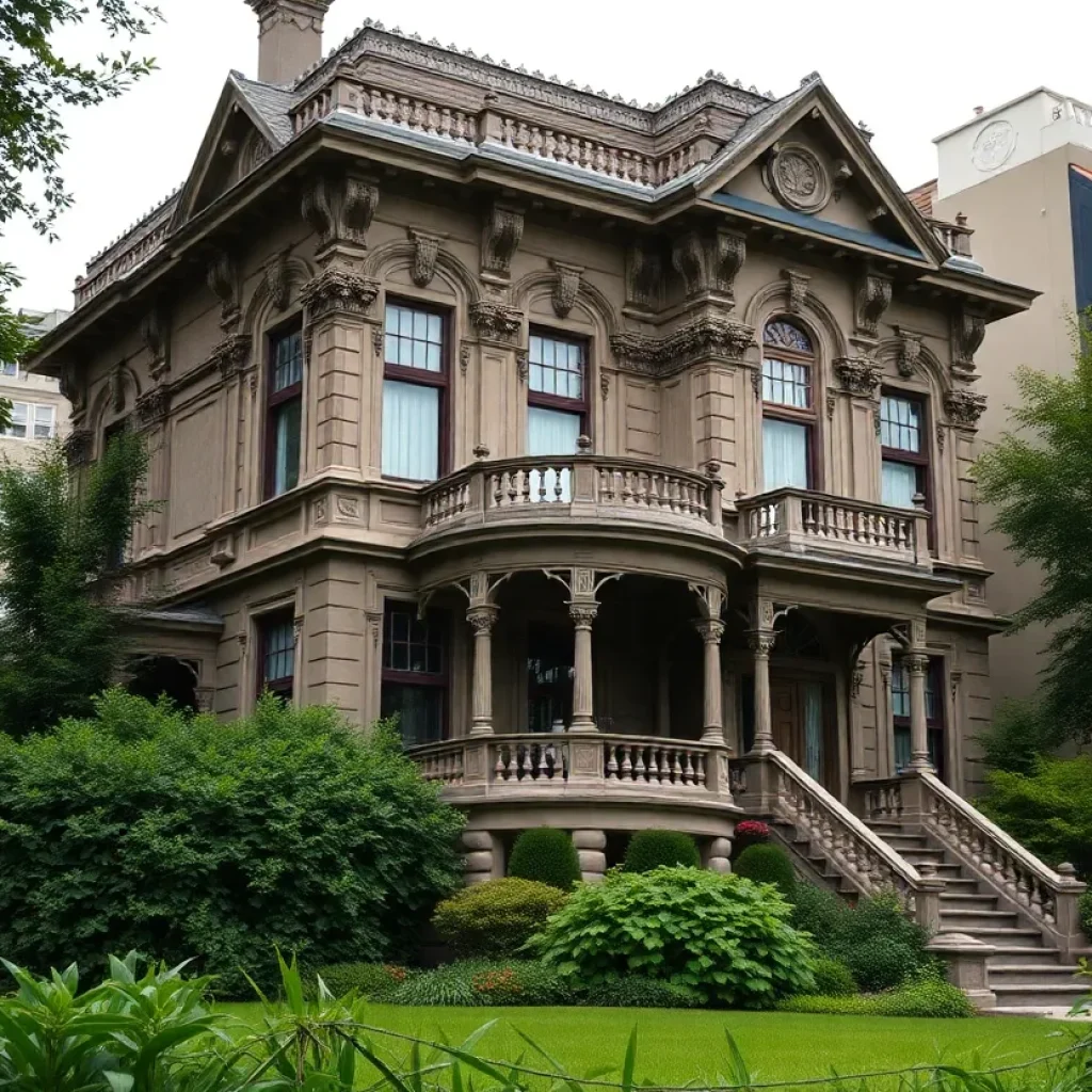 The historic Bishop Mansion located in Palmer Woods, Detroit
