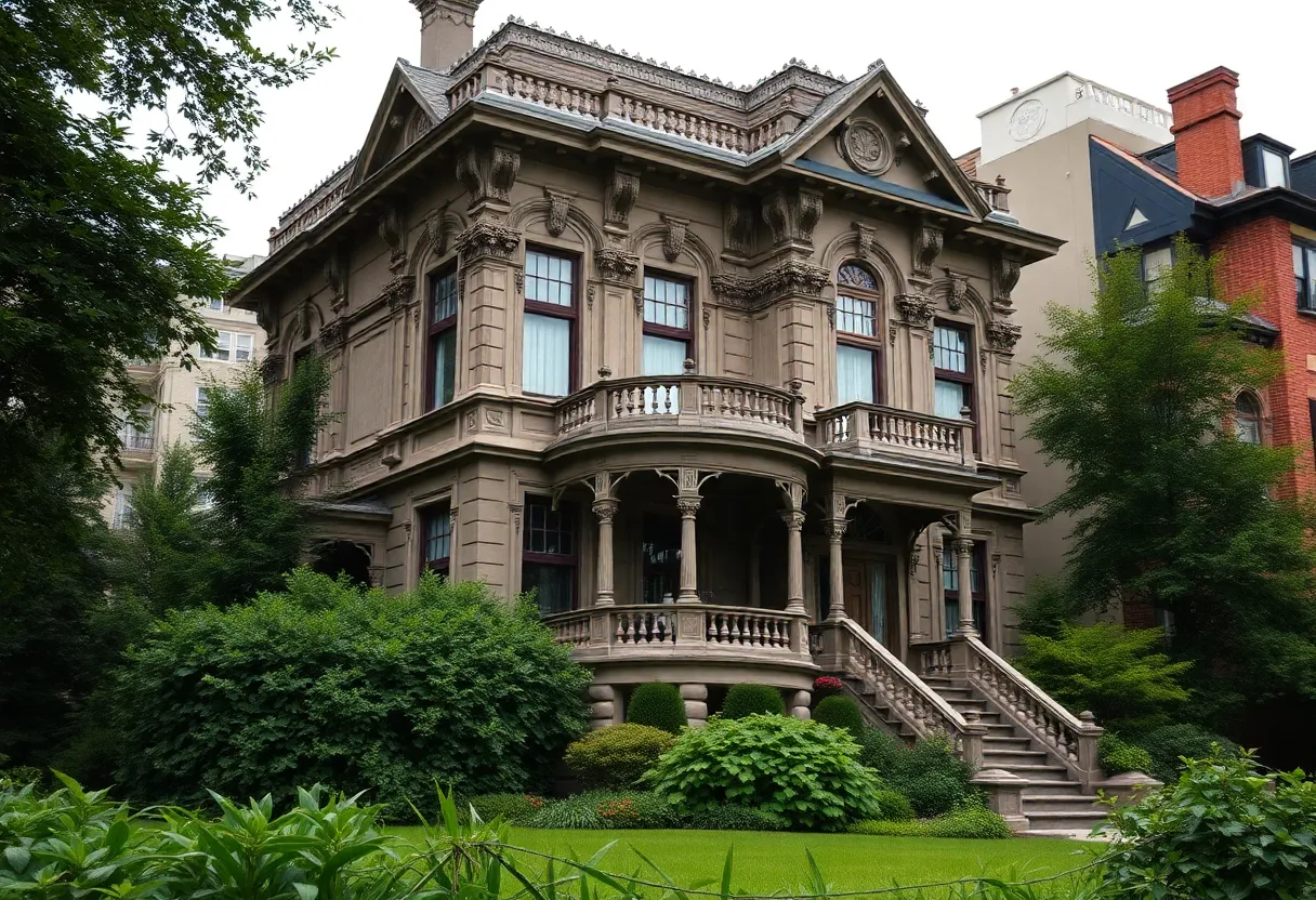The historic Bishop Mansion located in Palmer Woods, Detroit