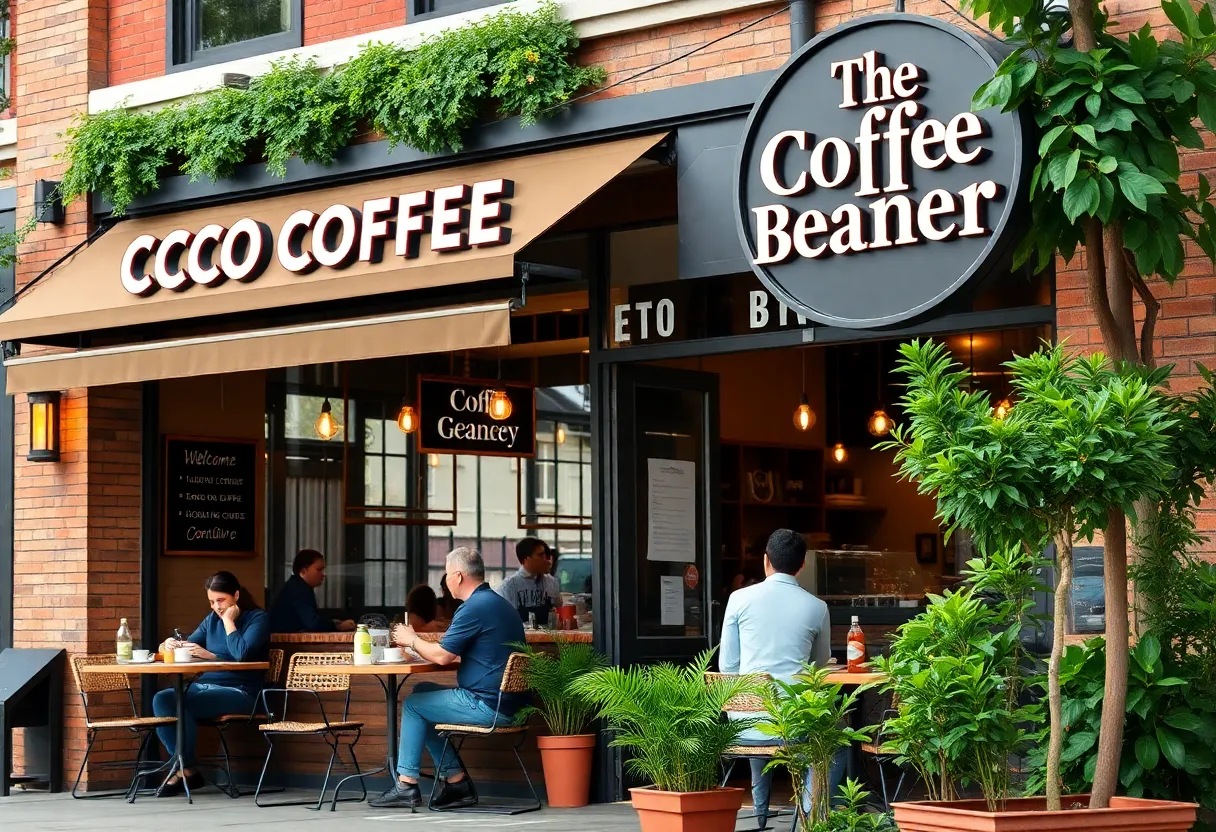 Exterior view of The Coffee Beanery café in Genesee County