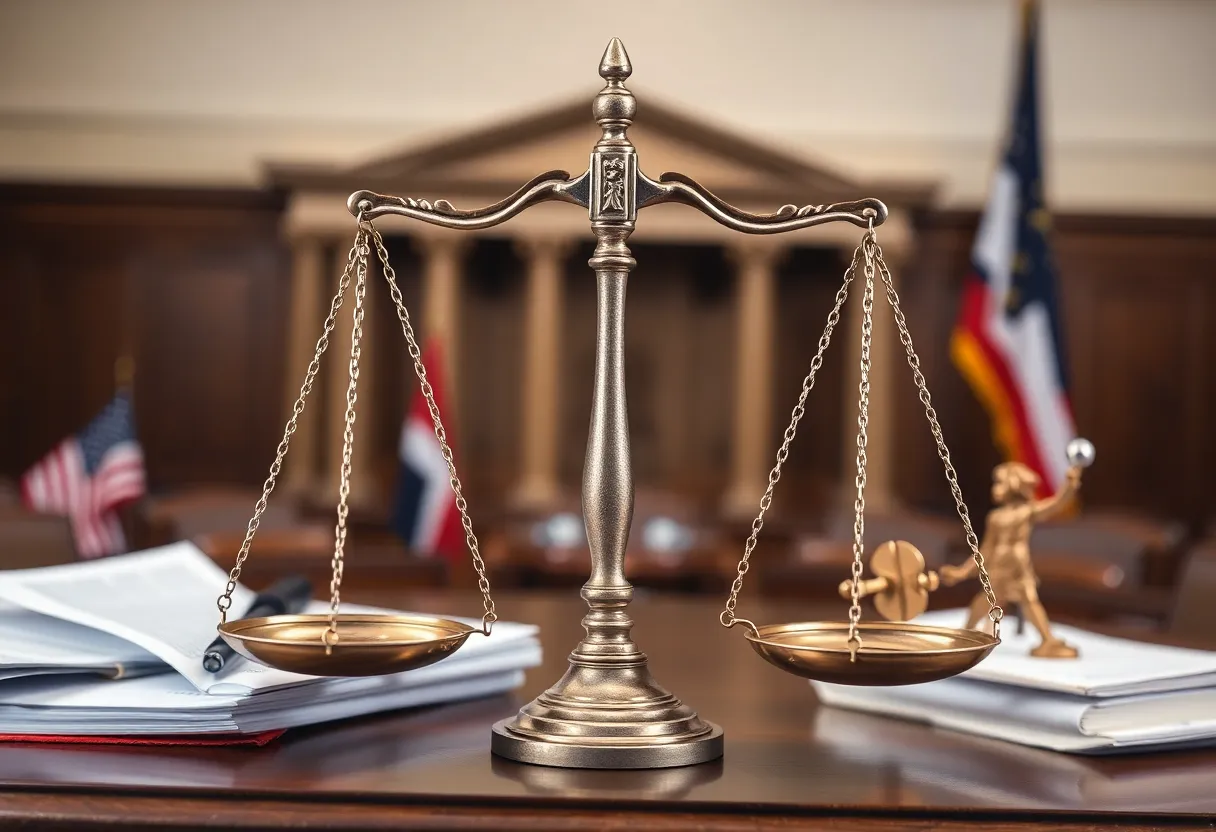 Symbolic image depicting accountability and partisanship in Congress related to the Clintons and the Epstein investigation.