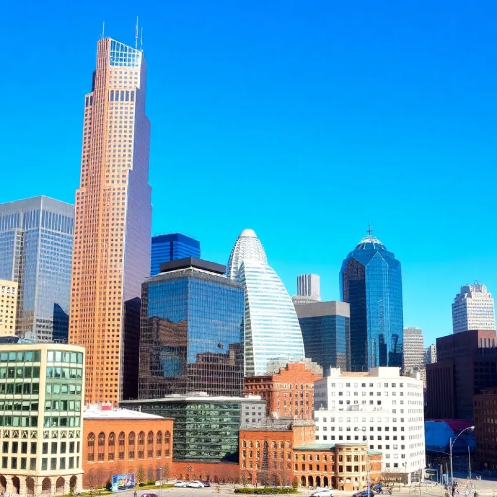 Cityscape of Detroit, Michigan showcasing economic development