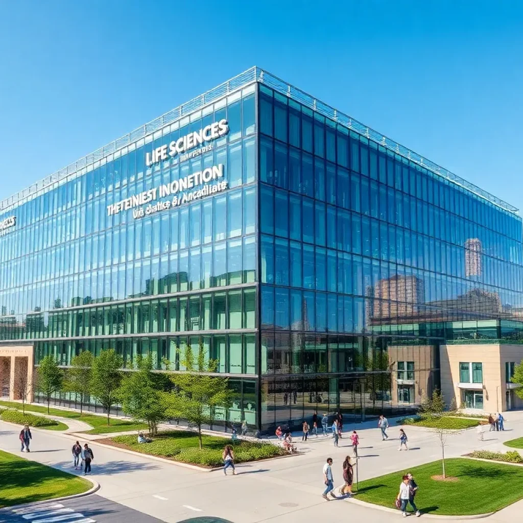 Conceptual view of the Life Sciences Innovation Building in Detroit