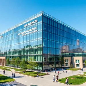 Conceptual view of the Life Sciences Innovation Building in Detroit