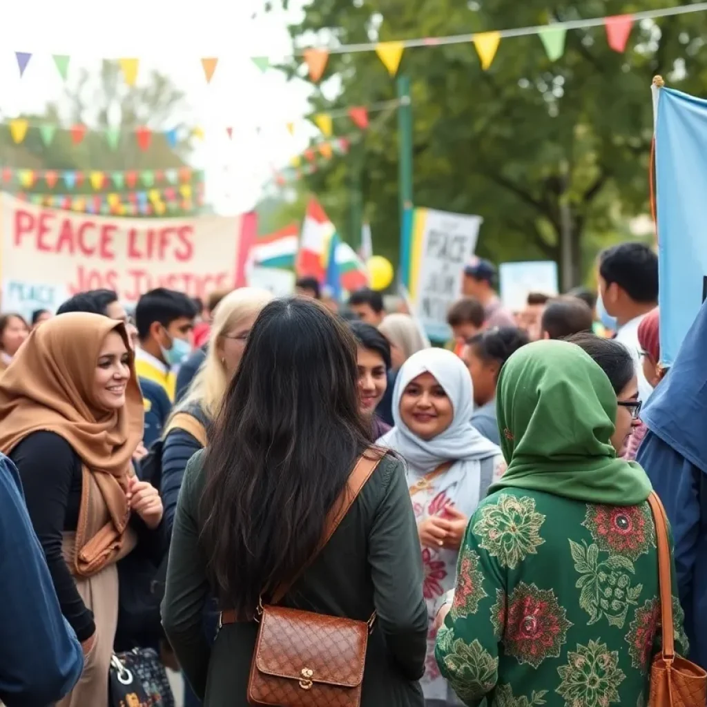 Community members celebrating MLK Day in Detroit.