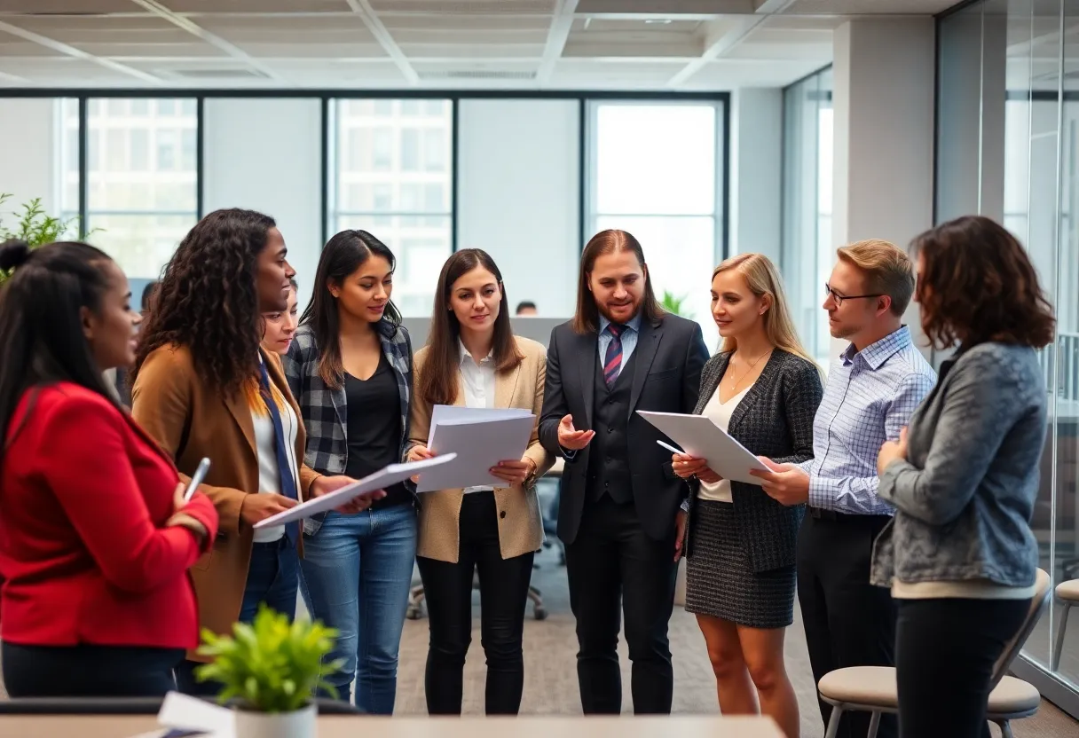 Diverse group of Detroit PBS board members in a meeting