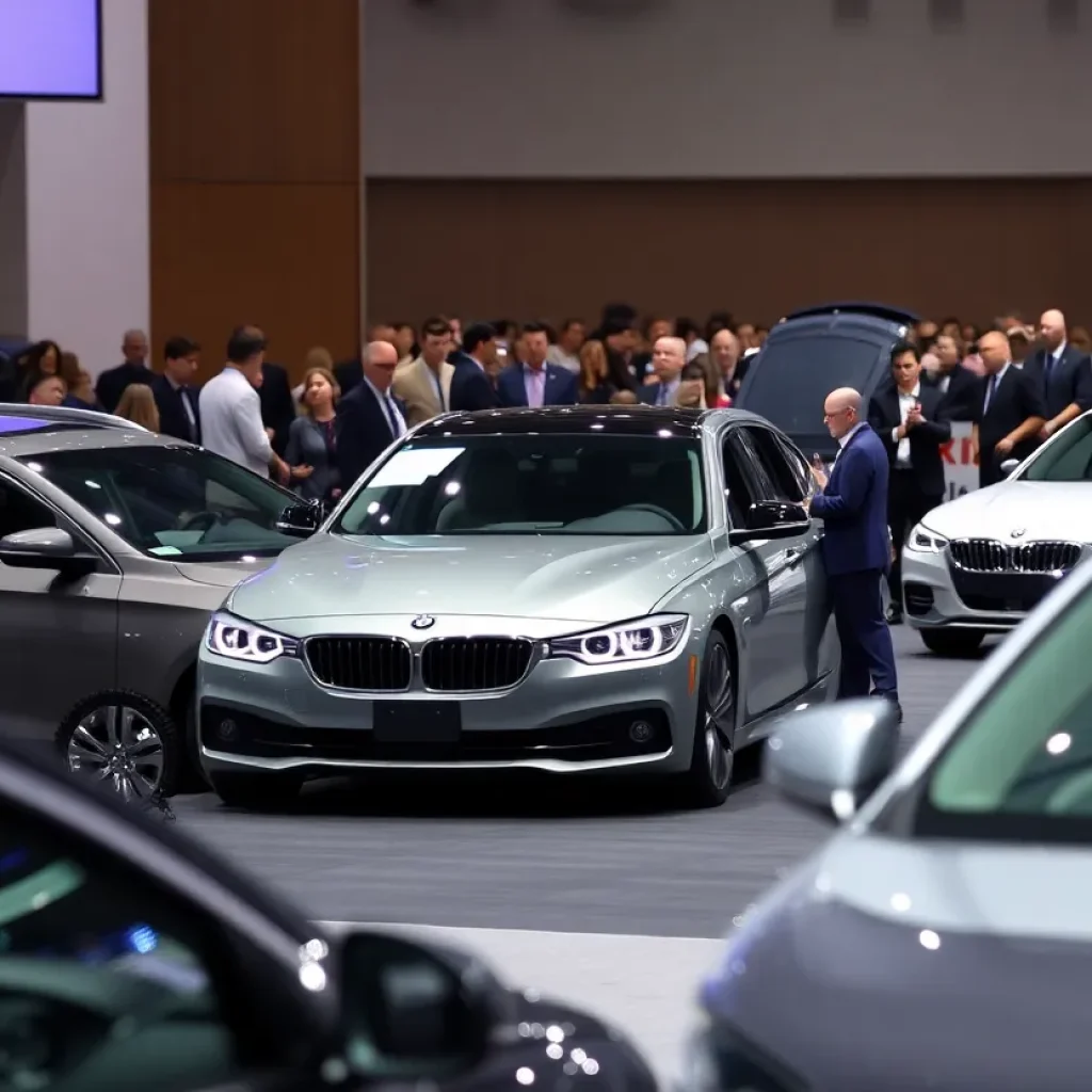 Detroit Auto Show with innovative vehicles and technology displays