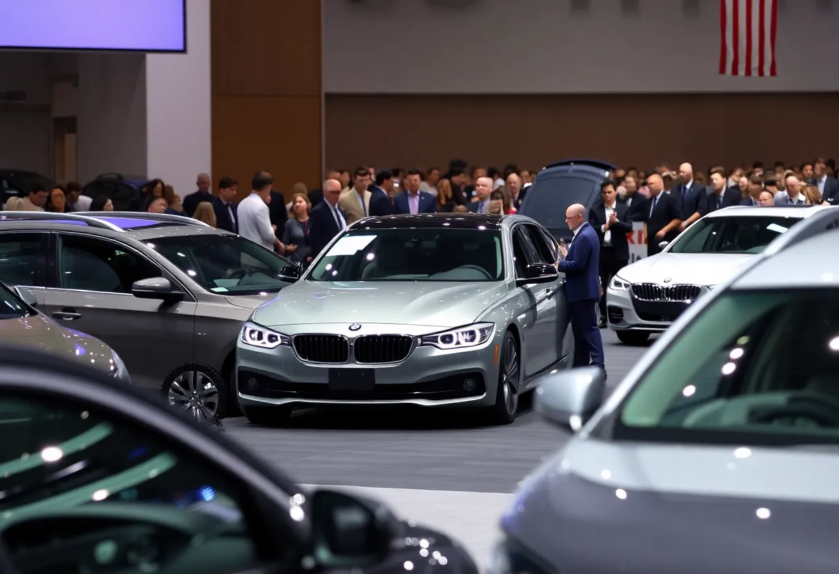 Detroit Auto Show with innovative vehicles and technology displays