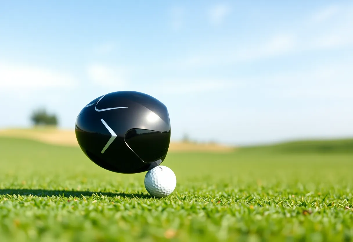 Wilson Dynapwr Max+ Driver displayed on a golf course