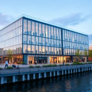 Eccalon's new headquarters building along Detroit's riverfront