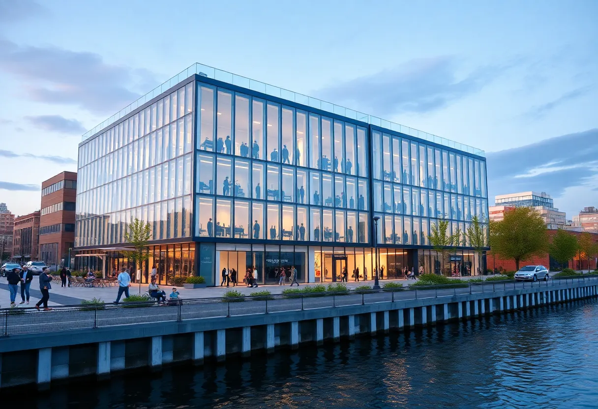 Eccalon's new headquarters building along Detroit's riverfront