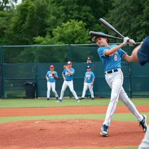 High school baseball players showcasing their skills during the Fall Prospect Program