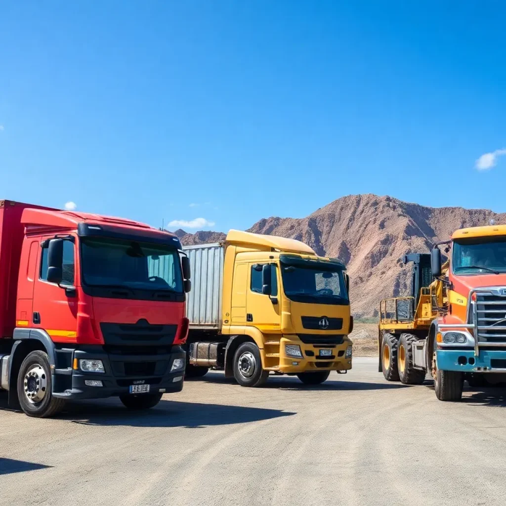 Fleet management software interface with heavy equipment in Oceania.