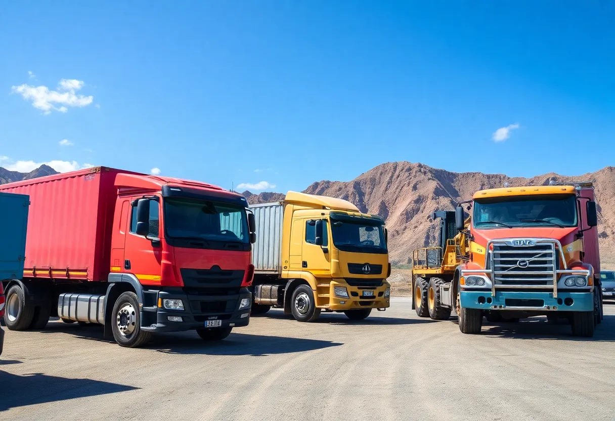 Fleet management software interface with heavy equipment in Oceania.