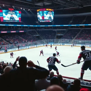 Action from the World Junior Hockey Championship quarterfinal between Finland and USA