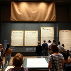 Original U.S. founding documents on display at the Clements Library