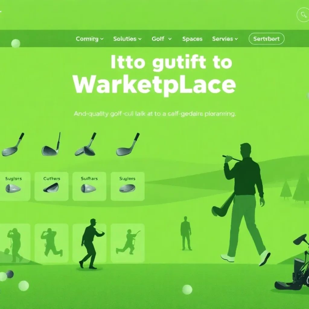 Golfstix innovative golf marketplace with various clubs for sale.