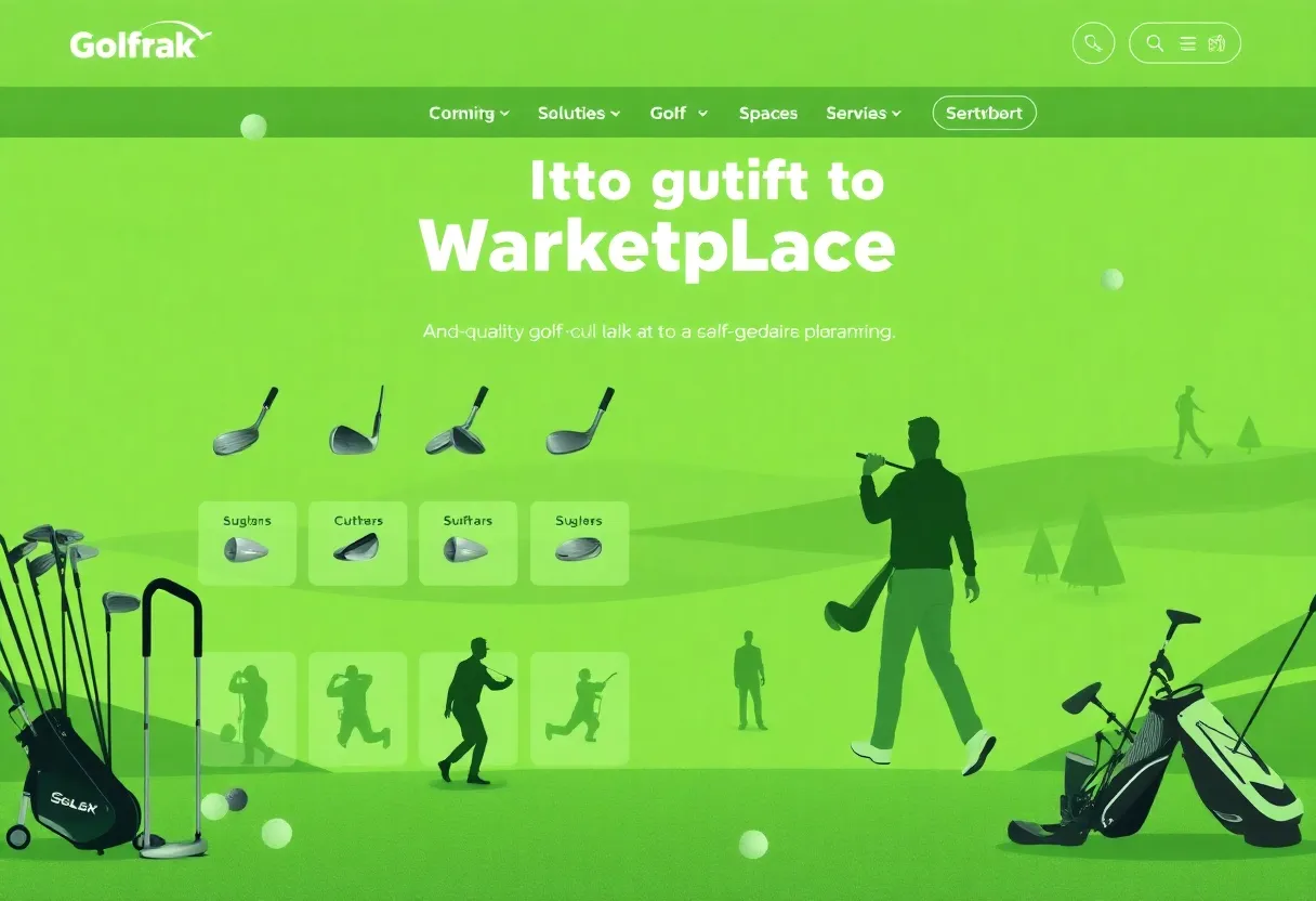 Golfstix innovative golf marketplace with various clubs for sale.
