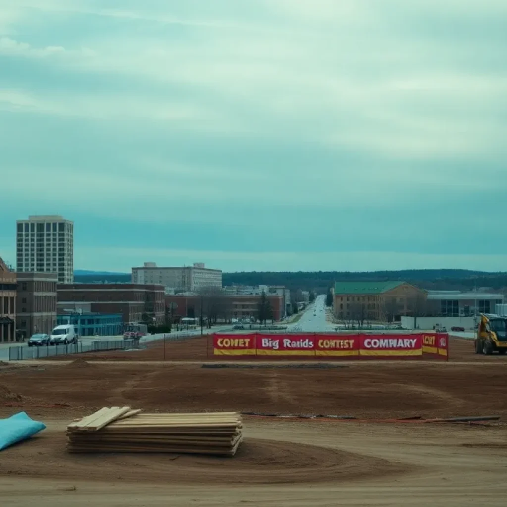 Abandoned construction site for Gotion Inc. battery factory in Big Rapids, Michigan.