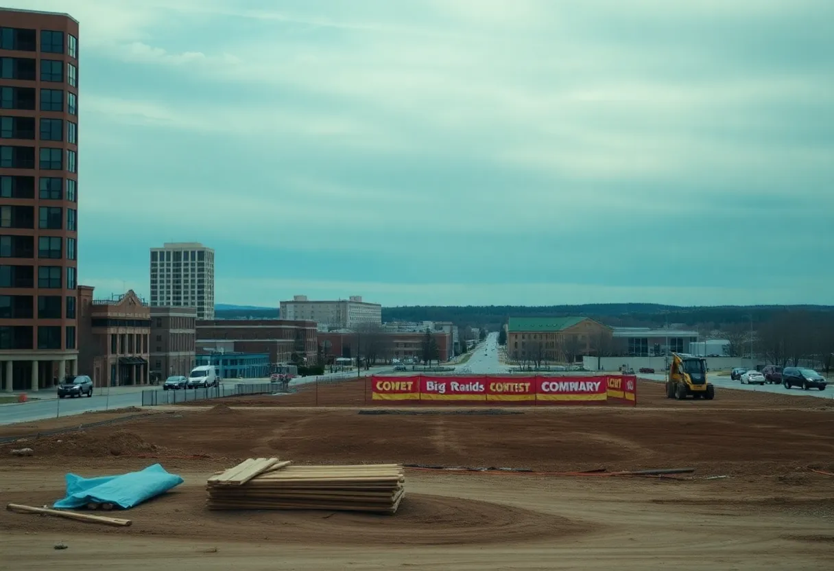 Abandoned construction site for Gotion Inc. battery factory in Big Rapids, Michigan.