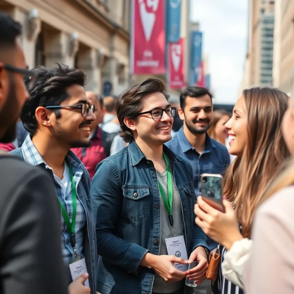 Community event for Hatch Detroit Contest with entrepreneurs showcasing their business ideas