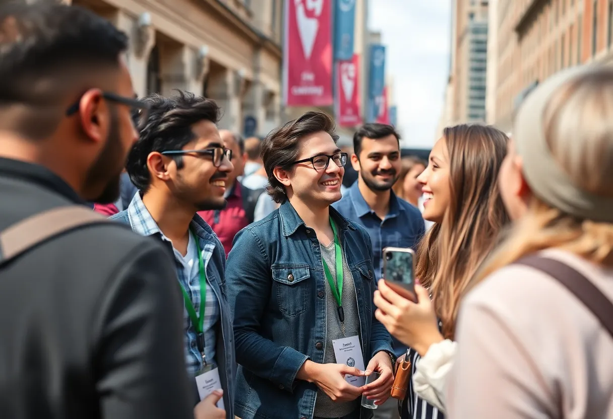 Community event for Hatch Detroit Contest with entrepreneurs showcasing their business ideas