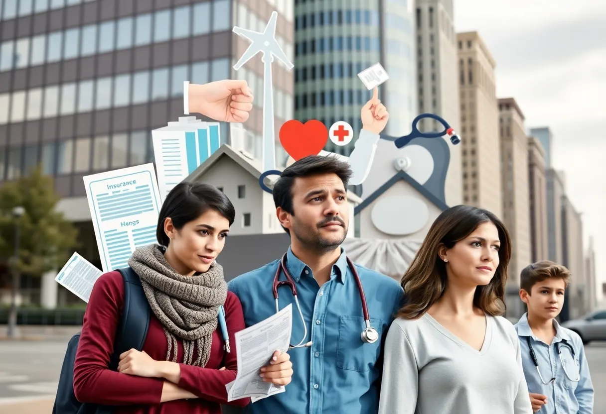 Visual representation of rising healthcare costs in Detroit.