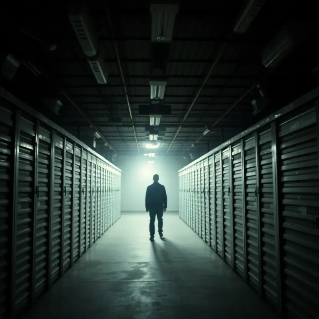 Crime scene at a Houston storage facility