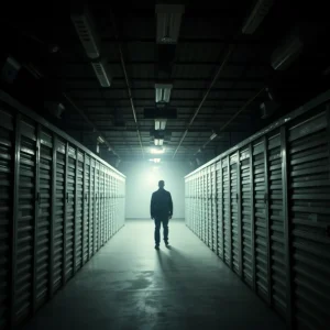 Crime scene at a Houston storage facility