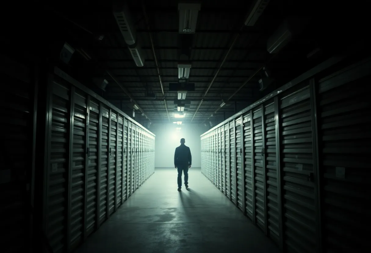 Crime scene at a Houston storage facility