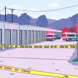 Crime scene at Houston storage facility
