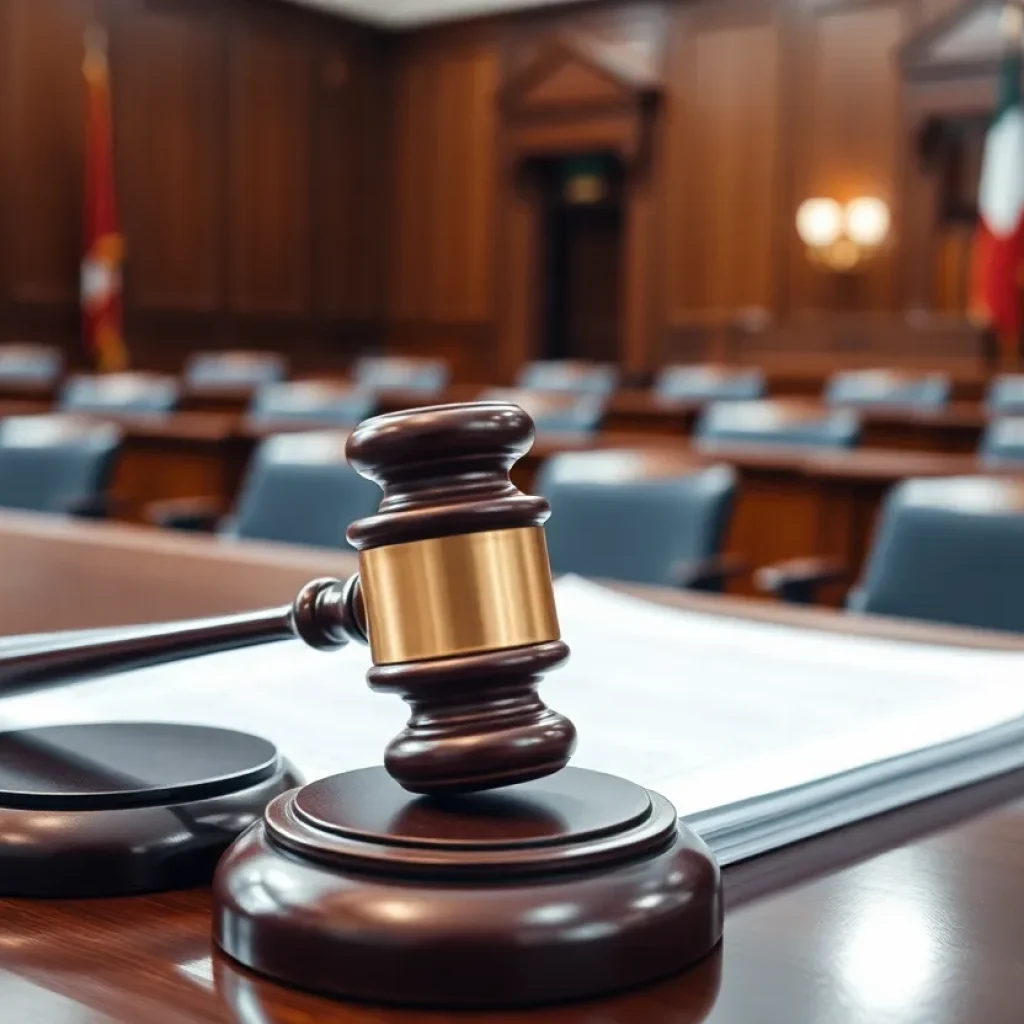 Courtroom symbolizing justice in medical malpractice cases