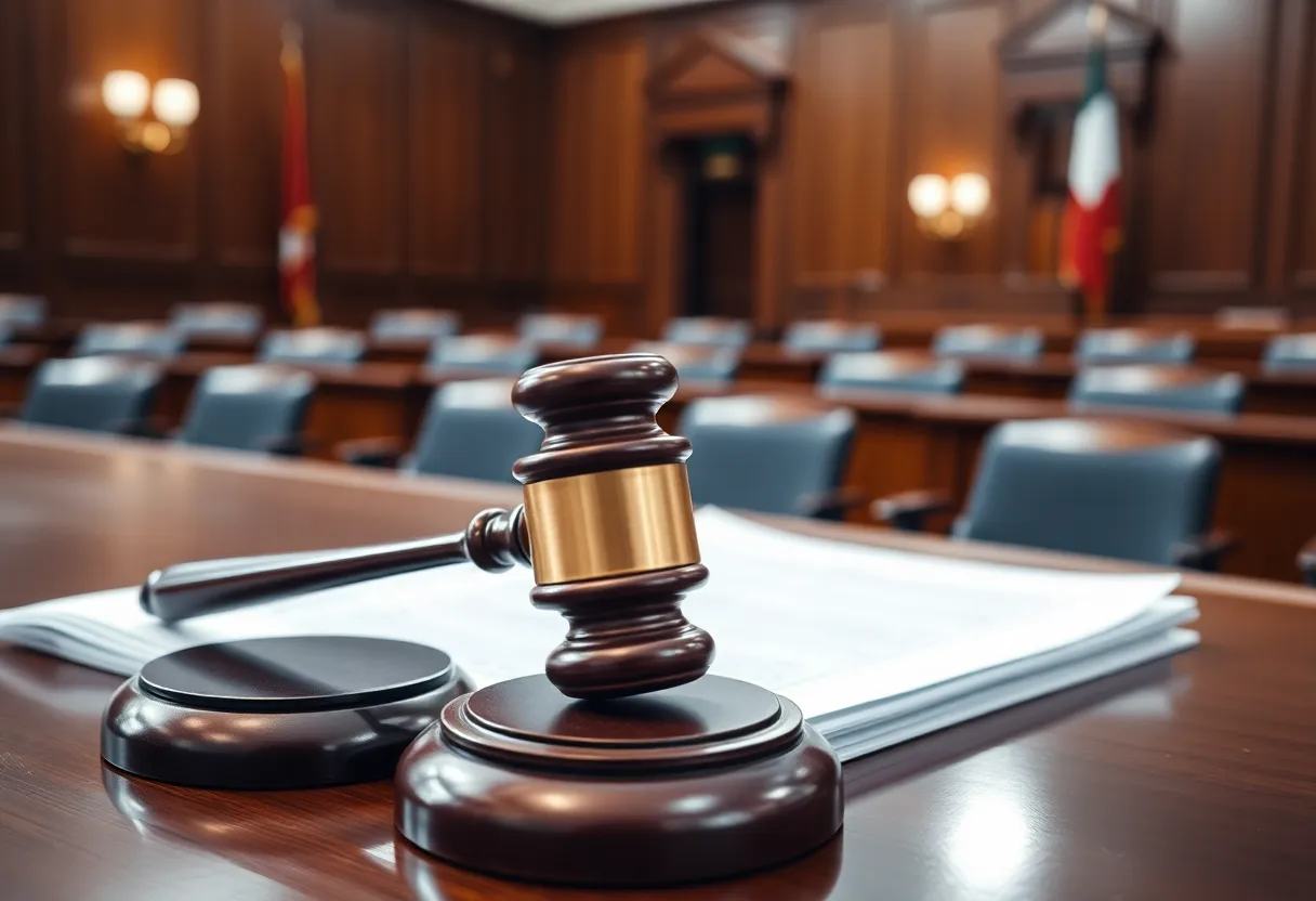 Courtroom symbolizing justice in medical malpractice cases