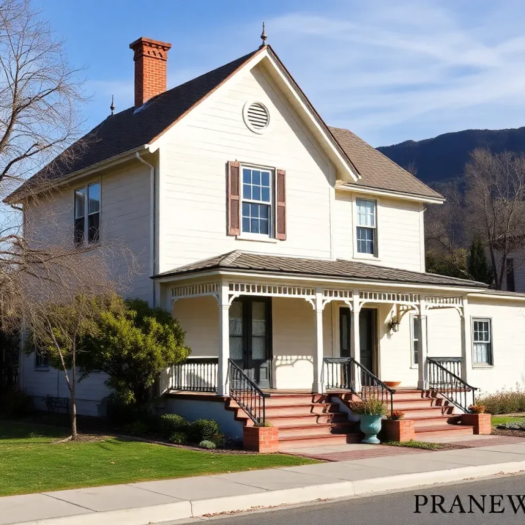 Historic Leland House in Victor, California, under auction