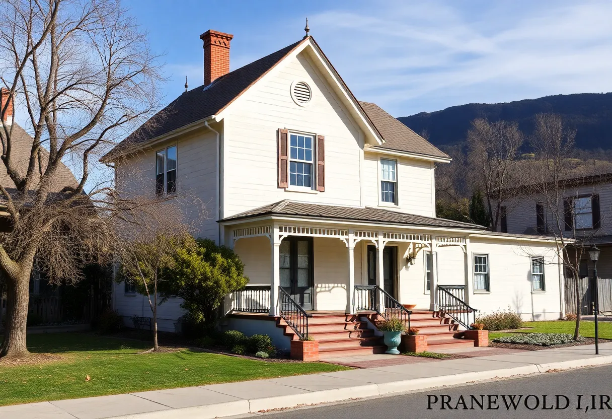 Historic Leland House in Victor, California, under auction