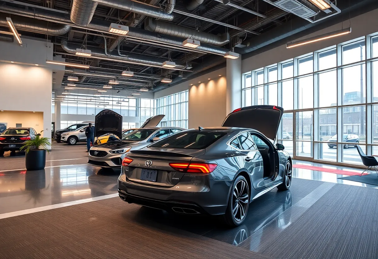 Exterior view of Lincoln headquarters at Michigan Central campus in Detroit.