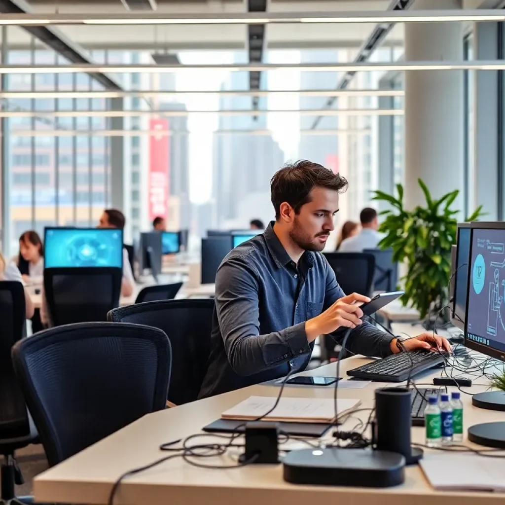 Employees at Meta Platforms Inc. working on AI projects