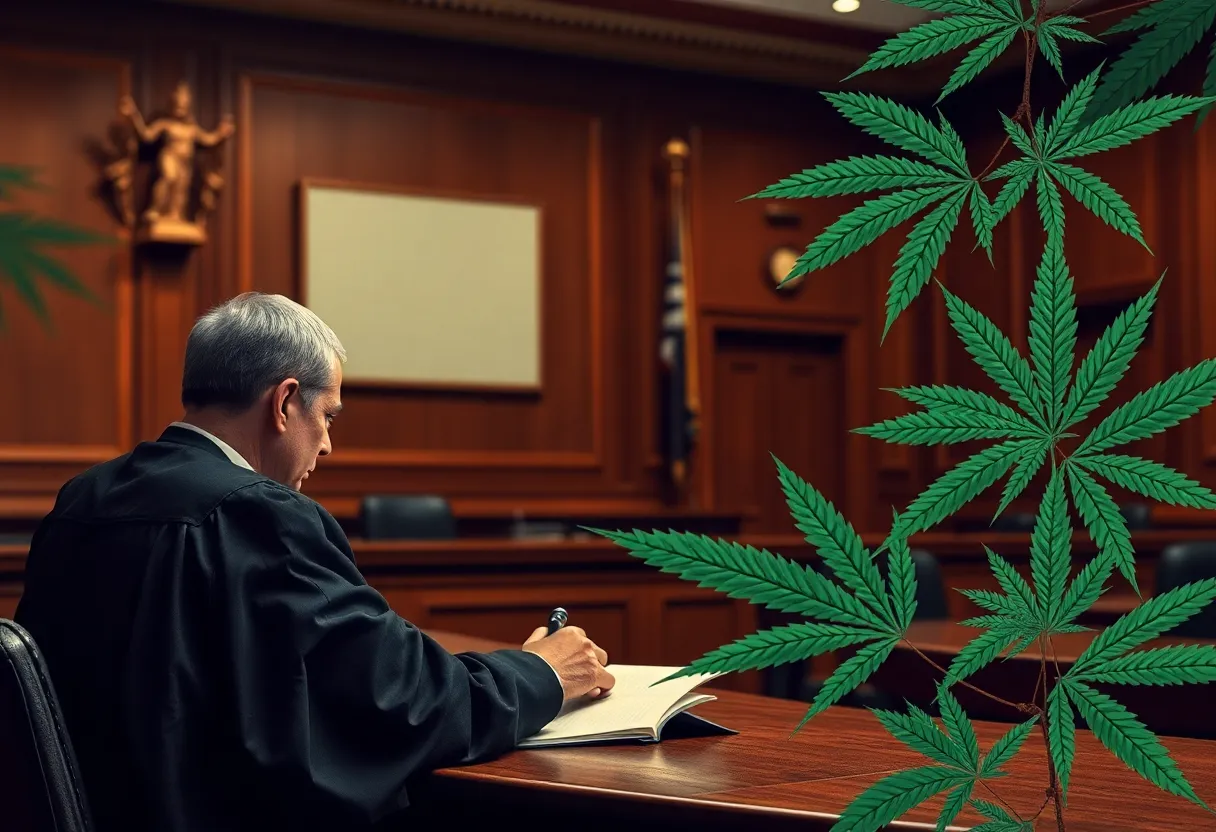 Judge delivering a ruling regarding cannabis tax in Michigan