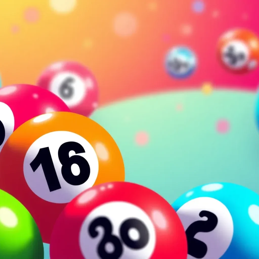 Illustration of Michigan Lottery draw featuring numbers and lottery elements.