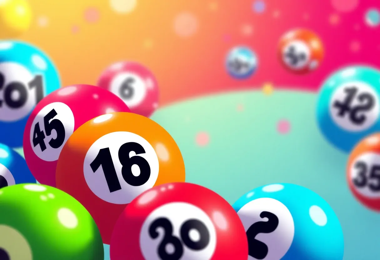 Illustration of Michigan Lottery draw featuring numbers and lottery elements.