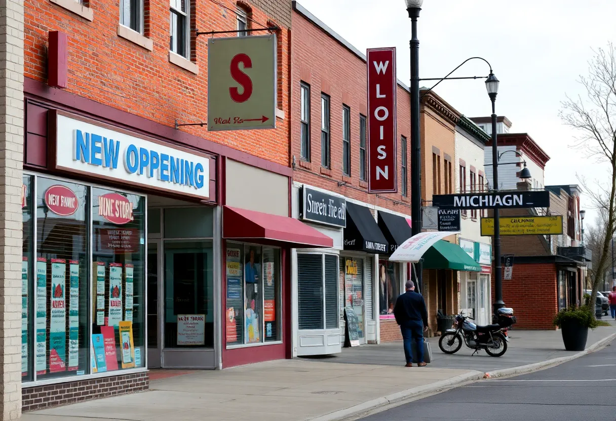 Street view of new and closed businesses in Mid-Michigan.