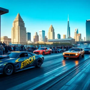 Drag racing event celebrating NHRA's 75th anniversary in Detroit