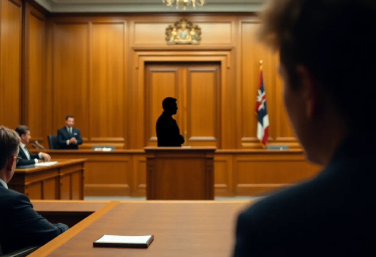 Courtroom scene representing a high-profile privacy invasion case