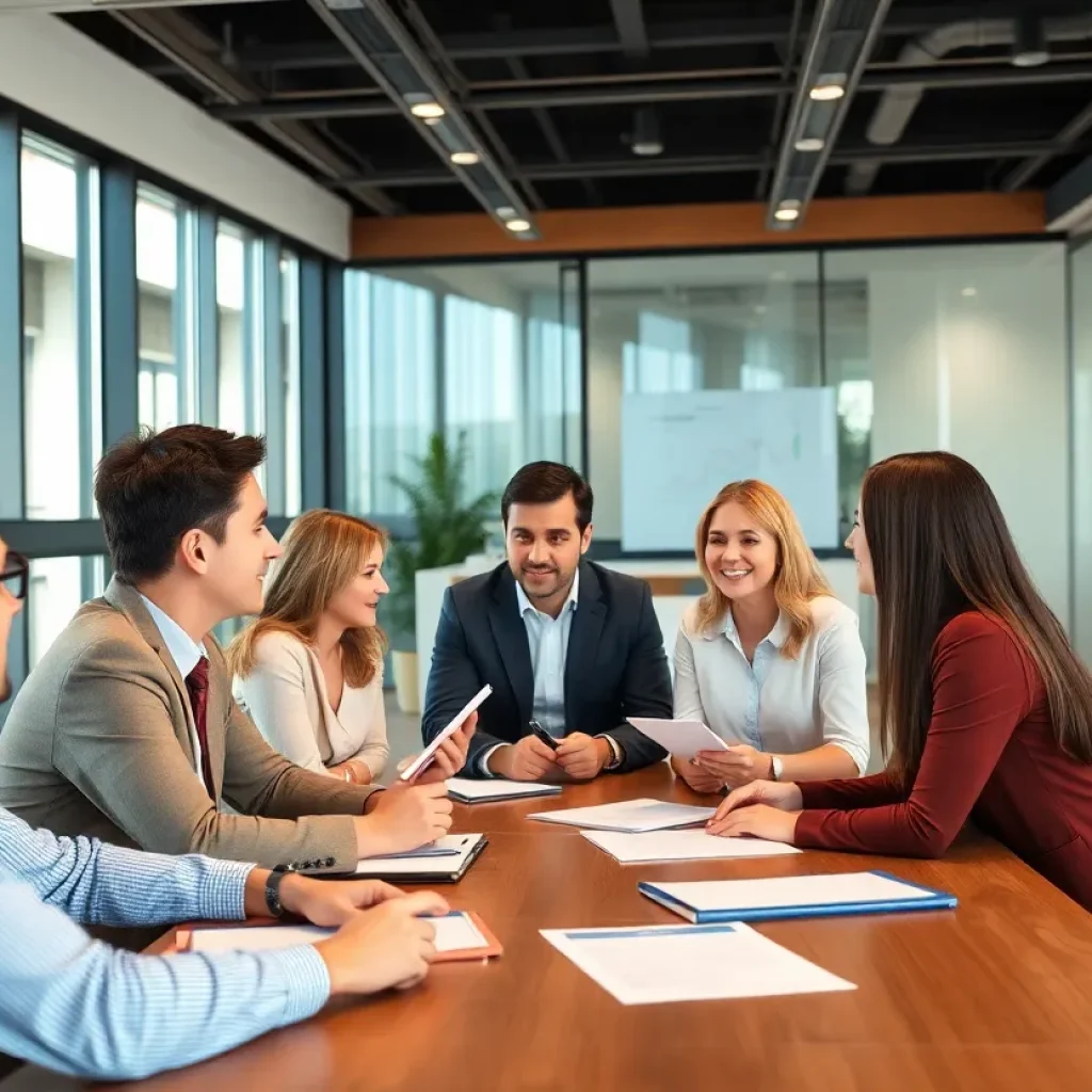 Professionals discussing rising health insurance costs