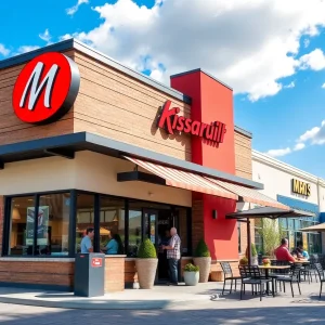 Exterior view of Shake Shack restaurant at Woodland Mall in Kentwood