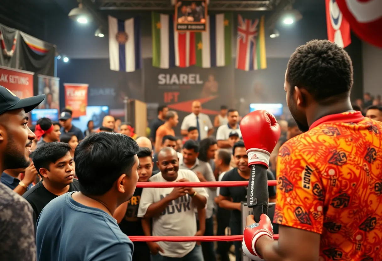 Boxing match with fans and entrepreneurs in Detroit