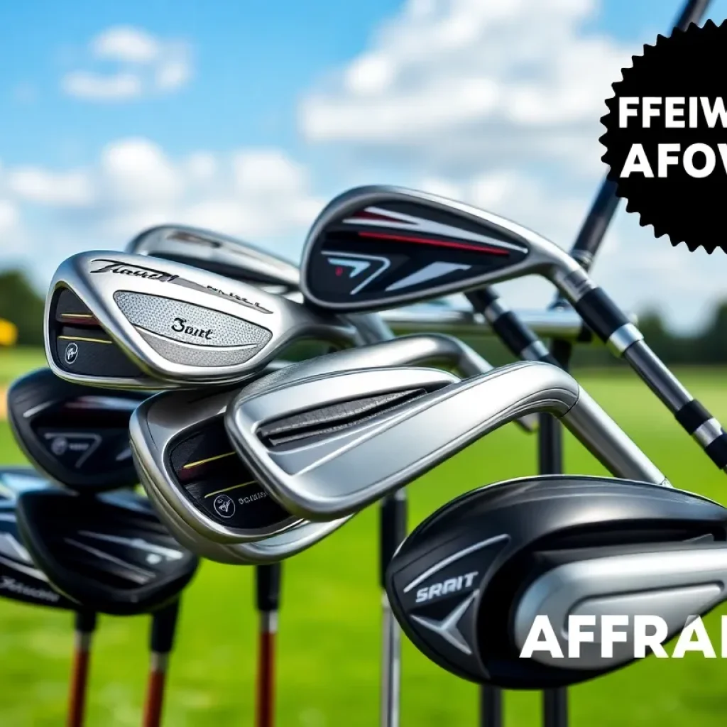 A variety of Sub70 golf clubs on display